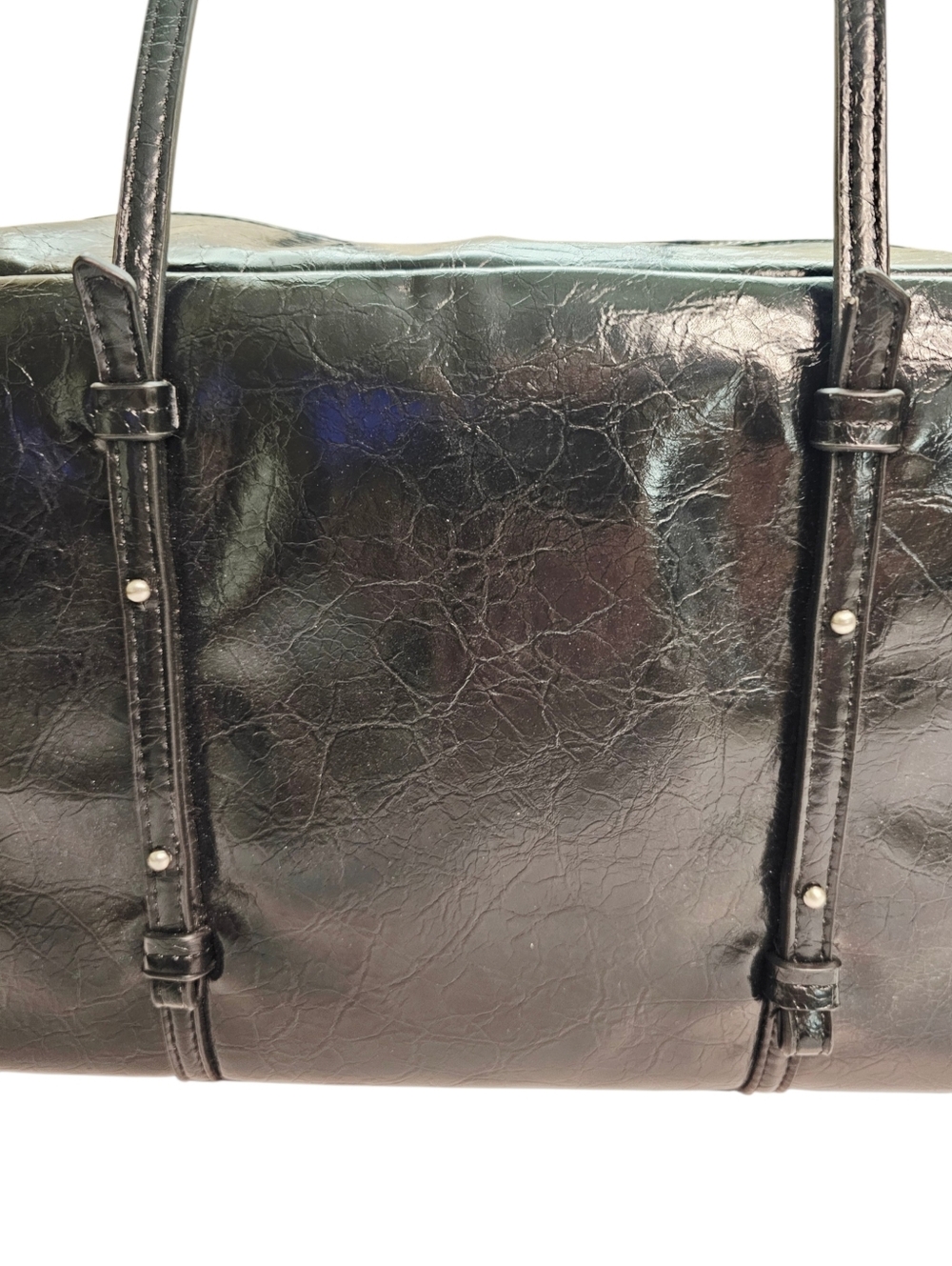 Zara Black PU Leather Large Capacity Shoulder Bag - Picture 6 of 11